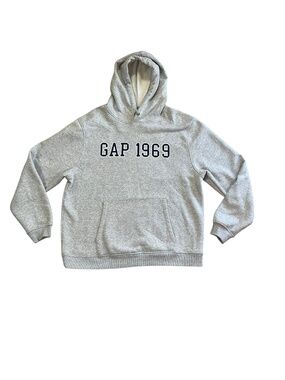 NWT Gap 1969 Hoodie Sweatshirt Gray Fleece Pullover Men’s Large